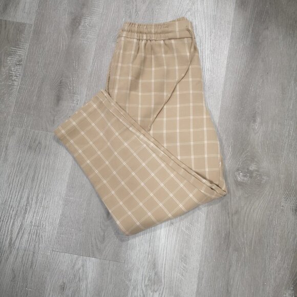 2/$30.00 - Old Navy Petite Ladies Tan & Beige Tie & Elastic Waist Lounge Pants - Picture 5 of 11